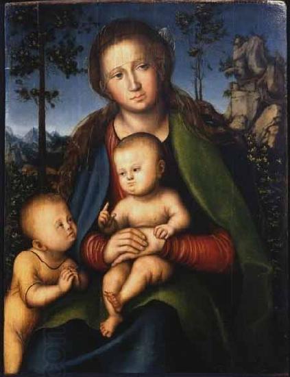 Lucas Cranach the Elder Madonna with Child with Young John the Baptist China oil painting art